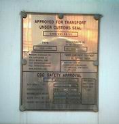 targhetta CSC container