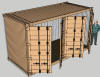 Container 15' doppia porta su parete lunga